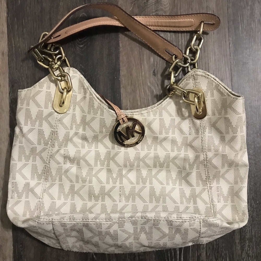 Michael Kors signature shoulder handbag purse